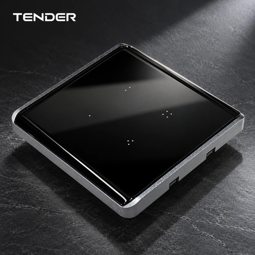 L8 Silver-trim Glass Smart Switch